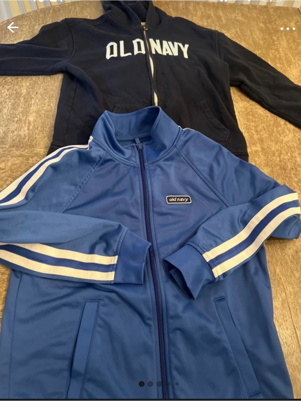 Old Navy Kids' Blue Track Jacket and logo zip hoodie
